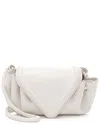 Bottega Veneta White Leather Beak Crossbody (authentic Pre-loved) In Neutral