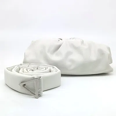 Pre-owned Bottega Veneta White Leather Belt Bag
