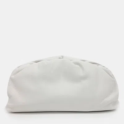 Pre-owned Bottega Veneta White Leather Belt Bag