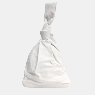 Pre-owned Bottega Veneta White Leather Bv Twist