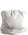 Bottega Veneta White Leather Fringe Pouch (authentic )