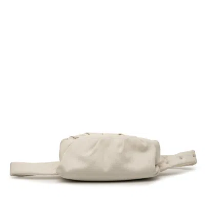 Pre-owned Bottega Veneta White Leather Pouch Sling Bag ()
