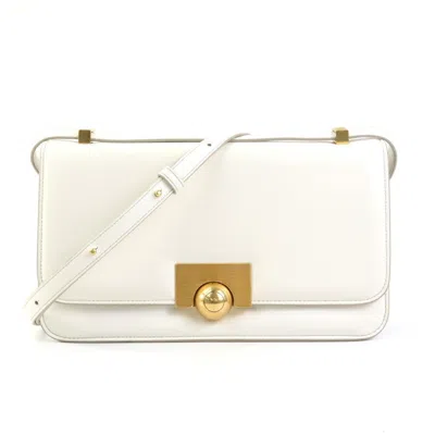 Pre-owned Bottega Veneta White Leather Shoulder Bag ()