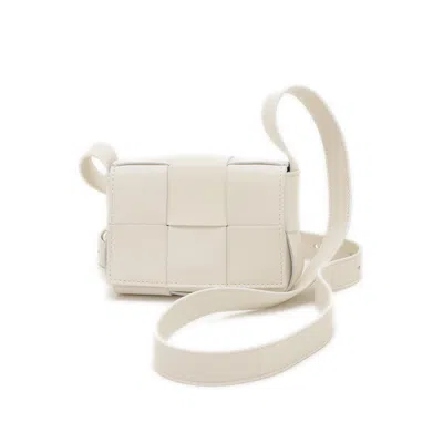 Pre-owned Bottega Veneta White Leather Shoulder Bag ()