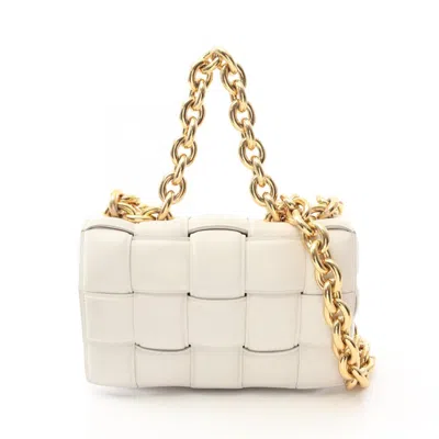 Pre-owned Bottega Veneta White Leather Shoulder Bag ()