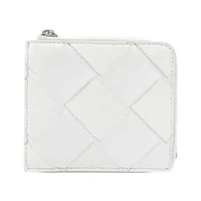 Pre-owned Bottega Veneta White Leather Wallet (bi-fold) ()