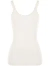 Bottega Veneta Slim Fit Light Cotton Tank Top In White