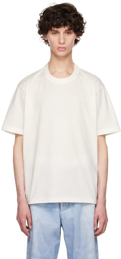 Bottega Veneta White Light T-shirt In 9071 Chalk