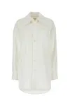 Bottega Veneta White Loose Fit Buttoned Shirt In White