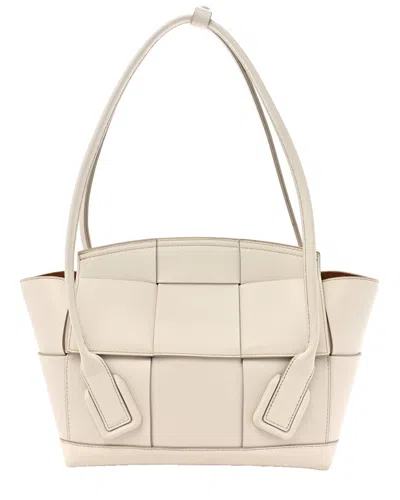 Bottega Veneta White Maxi Intrecciato Leather French Maxi Small Arco  (authentic Pre-loved)