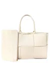 Bottega Veneta White Maxi Intrecciato Leather Small Arco Tote (authentic Pre-  Loved)