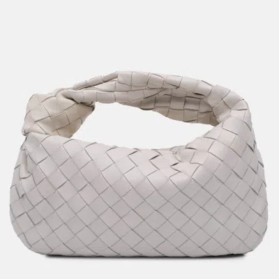 Pre-owned Bottega Veneta White Mini Nappa Intrecciato Jodie