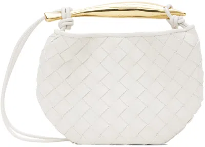 Bottega Veneta Mini Sardine Leather Crossbody Bag In 白色