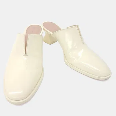 Pre-owned Bottega Veneta White Mules 38