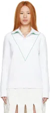 Bottega Veneta White Nylon Sweater In 9000 White