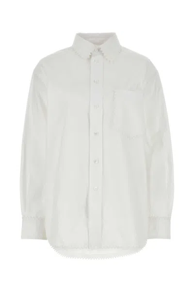 BOTTEGA VENETA WHITE OXFORD SHIRT