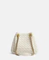 Bottega Veneta Andiamo Parachute Shoulder Bag In White