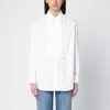 BOTTEGA VENETA WHITE POPLIN RUFFLE SHIRT