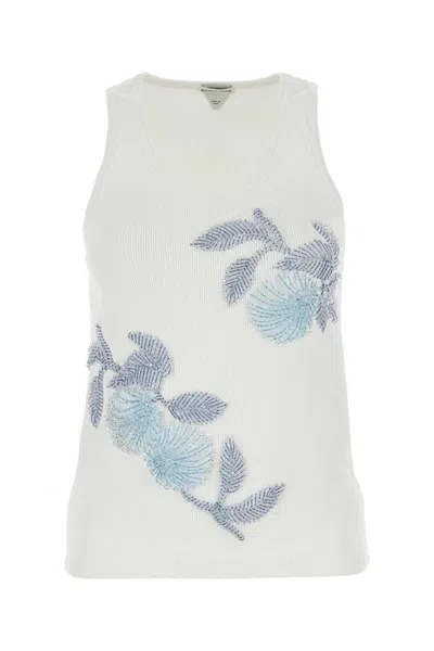 BOTTEGA VENETA WHITE PRINTED TANK TOP