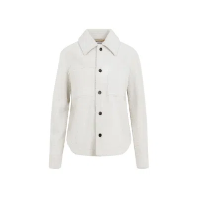 BOTTEGA VENETA BOTTEGA VENETA WHITE SHEARLING JACKET
