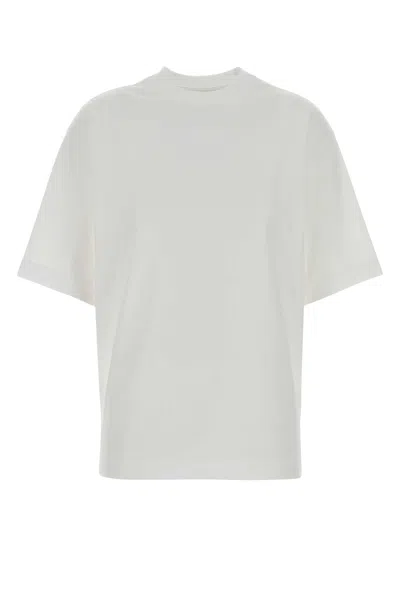 Bottega Veneta White Shoulder T-shirt With Embroidered Back Logo