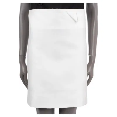 Pre-owned Bottega Veneta White Silk Blend 2019 Satin Mini Skirt 36 Xs