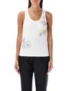 Bottega Veneta Women's Stretch Cotton Tank Top In White