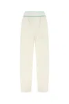 Bottega Veneta Nylon Pant With Contrast Trim And Pockets In White