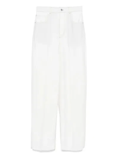 BOTTEGA VENETA WHITE STRAIGHT-LEG PANTS