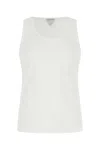 Bottega Veneta White Stretch Cotton Tank Top In White