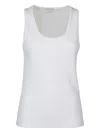 Bottega Veneta Women Cotton Tank Top In White