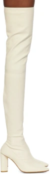 Bottega Veneta White Tripod Over-the-knee Boots In 9013 White