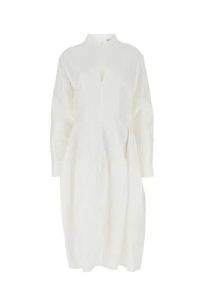 BOTTEGA VENETA WHITE VISCOSE BLEND DRESS