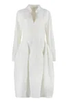Bottega Veneta White Viscose Blend Dress In White