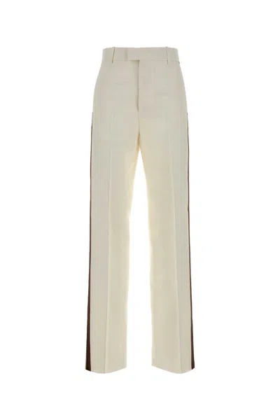 BOTTEGA VENETA WHITE VISCOSE BLEND PANT