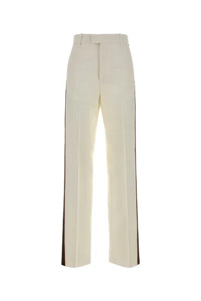 Bottega Veneta Women White Viscose Blend Pant In Neutral
