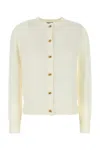 Bottega Veneta White Wool Cardigan