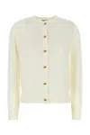Bottega Veneta White Wool Cardigan