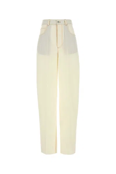 BOTTEGA VENETA WHITE WOOL PANT