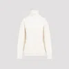 Bottega Veneta White Cashmere Turtleneck Jumper In Chalk