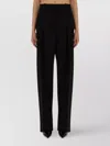 Bottega Veneta Wide Fit Wool Trousers Pockets In Black