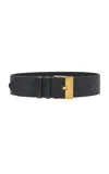 Bottega Veneta Wide Intrecciato Leather Belt In Black