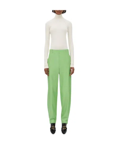 Bottega Veneta Wide-leg Casual Pants In Green