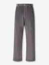 Bottega Veneta Matt Cotton Corduroy Wide Leg Trousers Grey In Multi