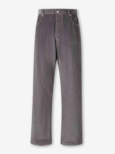 Bottega Veneta Wide Leg Corduroy Pants In Multi