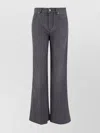 Bottega Veneta Wide-leg Denim Trousers Flared Hem In Gray