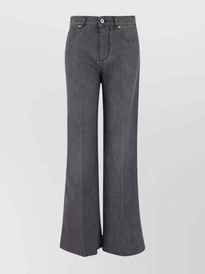 BOTTEGA VENETA WIDE-LEG DENIM TROUSERS FLARED HEM