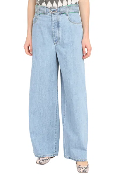 Bottega Veneta Wide-leg Jeans In Blue