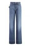 Bottega Veneta Trousers Wide-leg Denim Back Pockets In Blue