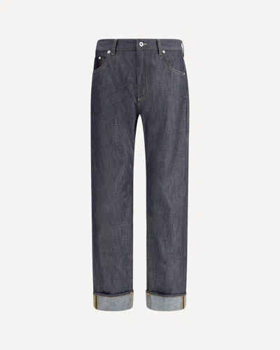 Bottega Veneta Straight-leg Jeans Roll-up Cuffs In Blue